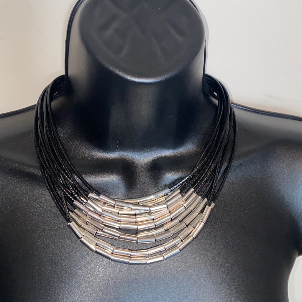 Black And SilverTone Necklace